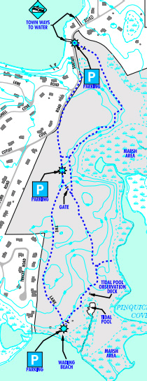 map of crocker neck trail in barnstable