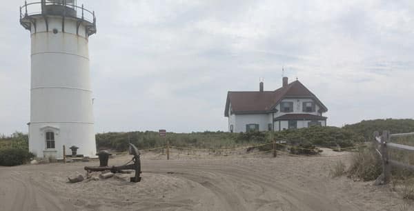 The ORV Trails on Race Point beach drive right by historic Race Point Lighthouse.