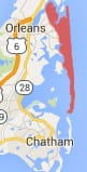 map of nauset beach in orleans, ma