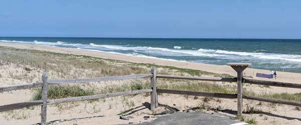 The small parking lot at Coast Guard Road Beach in Truro is for residents only. But the ORV trail access is available to vehicles with the Cape Cod National Seashore overland driving sticker.